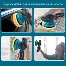 Aparat Polish Auto Fara Fir EDAR, 12 V, 2500-5000 Rpm, Nivel Scazut De Sunet, 6 Viteze, Mini Aparat De Polisat Portabil, Aparat Polish Auto Fara Fir EDAR, 12 V, 2500-5000 Rpm, Nivel Scazut De Sunet, 6 Viteze, Mini Aparat De Polisat Portabil,