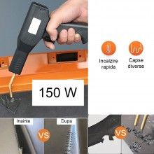 Pistol Pentru Lipit si Sudat Plastic SIKS, Reparare Fisuri, Capse Si Trusa pentru Transport Incluse, Maner Ergonomic, Culoare... Pistol Pentru Lipit si Sudat Plastic SIKS, Reparare Fisuri, Capse Si Trusa pentru Transport Incluse, Maner Ergonomic, Culoare...