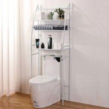 Organizator SIKS, Suport De Baie, 3 Rafturi Peste Masina De Spalat, 155 X25 X65 cm, Alb