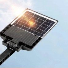 Lampa Solara Stradala EDAR , Casa/Gradina/Terasa, Cu 4 Casete, Stalp Solar De Exterior, 40w