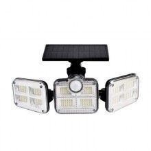 Lampa Solara EDAR, 122 LEDURI, Rezistenta La Apa, Casa, 15 W, Negru