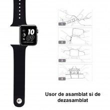 Ceas Smartwatch SIKS Seria 7 Compatibil Android Si IOS, Notificari Apeluri, Mesaje, Baterie 280 mAh, Curea Silicon, Bluetooth...