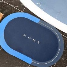 Covor de Baie Antiderapant SIKS, Model „Home”,Oval, 57 x 38 cm, Bleumarine / Albastru Covor de Baie Antiderapant SIKS, Model „Home”,Oval, 57 x 38 cm, Bleumarine / Albastru
