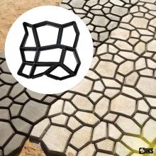 Sablon SIKS Pentru Placi Pavaj, Matrita Pentru Turnat Pavele Din Beton, Plastic, Negru