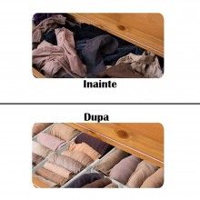 Organizator Reglabil SIKS Pentru Sertar, Pentru Baie/Bucatarie/Dormitor, Sistem Antialunecare, Sistem Blocare, Extensibil, H ...