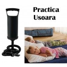 Pompa Aer SIKS Pentru Produse Gonflabile, Manuala, Cu Furtun Si 3 Adaptoare, 30 cm Pompa Aer SIKS Pentru Produse Gonflabile, Manuala, Cu Furtun Si 3 Adaptoare, 30 cm