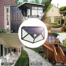 Lampa Solara EDAR, Cu 100 De Leduri, Exterior, IPX6, Senzor De Miscare Lampa Solara EDAR, Cu 100 De Leduri, Exterior, IPX6, Senzor De Miscare