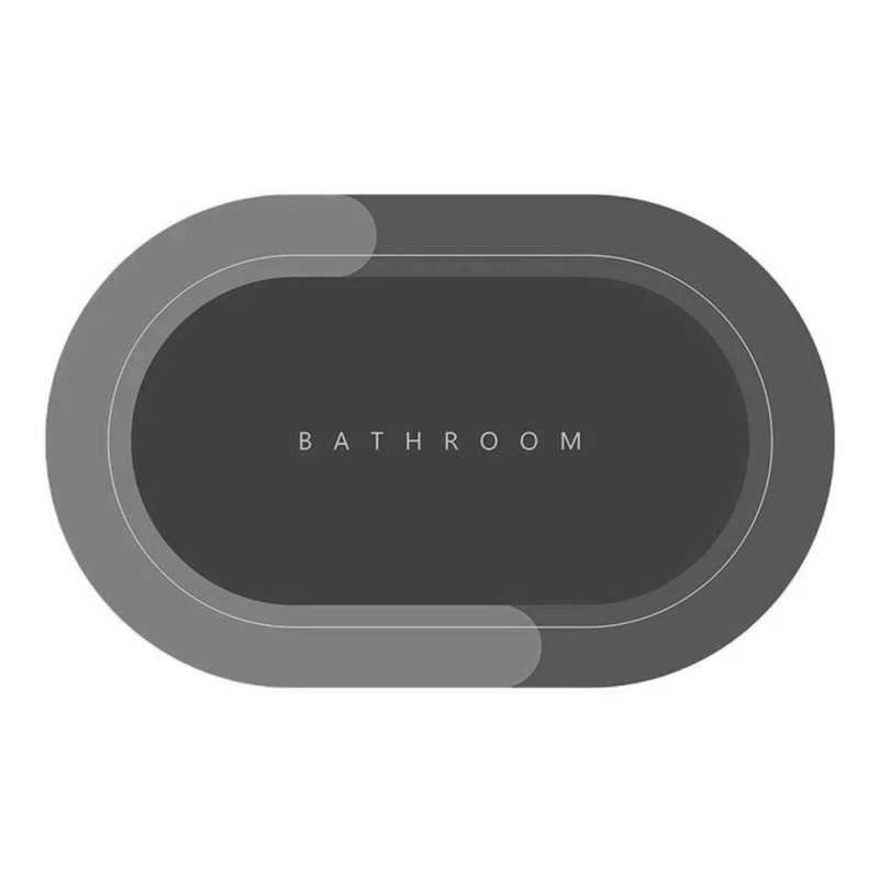 Covor de Baie Antiderapant EDAR, Forma Ovala, 80 x 47.5 cm, Model „Bathroom”