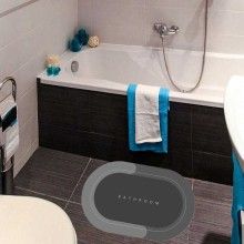 Covor de Baie Antiderapant EDAR, Forma Ovala, 80 x 47.5 cm, Model „Bathroom”