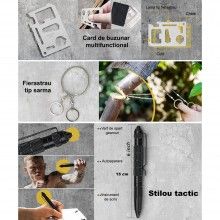 Kit Supravietuire 12 In 1 SIKS cu Ustensile Multifunctionale, Set Ideal pentru Pentru Excursii, Drumetii, Camping, Pescuit, V...