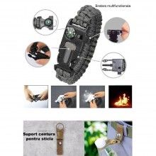 Kit Supravietuire 12 In 1 SIKS cu Ustensile Multifunctionale, Set Ideal pentru Pentru Excursii, Drumetii, Camping, Pescuit, V...