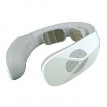 Aparat Inteligent de Masaj Cervical SIKS, 15 Niveluri, Cu Baterii, Alb/Gri