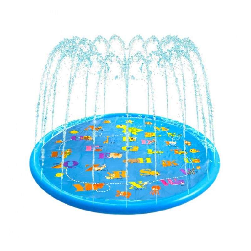 Saltea Gonflabila SIKS Pentru Copii cu Fantana Arteziana, Ideala pentru Joaca, Cu Animale, Albastru, 145x143 cm Saltea Gonflabila SIKS Pentru Copii cu Fantana Arteziana, Ideala pentru Joaca, Cu Animale, Albastru, 145x143 cm