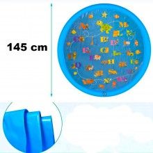 Saltea Gonflabila SIKS Pentru Copii cu Fantana Arteziana, Ideala pentru Joaca, Cu Animale, Albastru, 145x143 cm Saltea Gonflabila SIKS Pentru Copii cu Fantana Arteziana, Ideala pentru Joaca, Cu Animale, Albastru, 145x143 cm