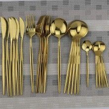 Set Tacamuri Bucatarie SIKS, 24 Piese, 6 Persoane, Maner Auriu Set Tacamuri Bucatarie SIKS, 24 Piese, 6 Persoane, Maner Auriu