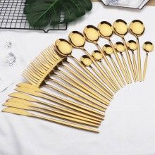 Set Tacamuri Bucatarie SIKS, 24 Piese, 6 Persoane, Maner Auriu Set Tacamuri Bucatarie SIKS, 24 Piese, 6 Persoane, Maner Auriu