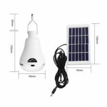 Bec Cu Mini Panou Solar EDAR, Portabil, LED, Cu Incarcare Solara, Reincarbail