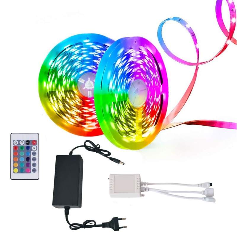 Kit Banda LED 2835 SIKS, Role Albe, Bluetooth, Control Din Telefon, Telecomanda Mica, 10 metri (2X5M), Grad Protectie IP65, S... Kit Banda LED 2835 SIKS, Role Albe, Bluetooth, Control Din Telefon, Telecomanda Mica, 10 metri (2X5M), Grad Protectie IP65, S...