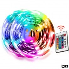Kit Banda LED 2835 SIKS, Role Albe, Bluetooth, Control Din Telefon, Telecomanda Mica, 10 metri (2X5M), Grad Protectie IP65, S...