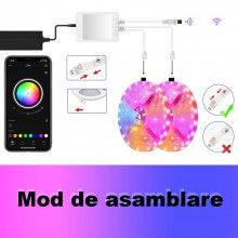 Kit Banda LED 2835 SIKS, Role Albe, Bluetooth, Control Din Telefon, Telecomanda Mica, 10 metri (2X5M), Grad Protectie IP65, S... Kit Banda LED 2835 SIKS, Role Albe, Bluetooth, Control Din Telefon, Telecomanda Mica, 10 metri (2X5M), Grad Protectie IP65, S...