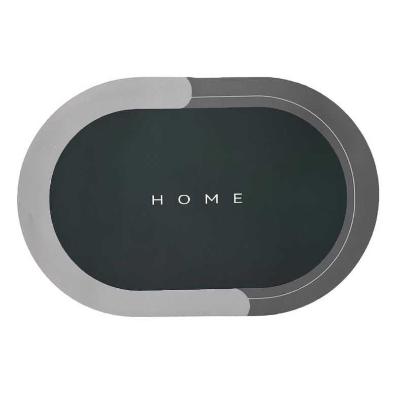 Covor De Baie EDAR, Cu Mesaj "Home", Absorbant, Antiderapant, Material Moale, Curatoare Usoara, 57 x 38 cm, Verde / Gri Covor De Baie EDAR, Cu Mesaj "Home", Absorbant, Antiderapant, Material Moale, Curatoare Usoara, 57 x 38 cm, Verde / Gri