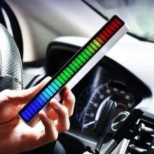 Lumini De Ritm LED RGB SIKS Cu Activare Sonora, Bara RGB Cu Functie VU Meter, W08, 32 Leduri, Baterie, Sincronizare Muzicala,... Lumini De Ritm LED RGB SIKS Cu Activare Sonora, Bara RGB Cu Functie VU Meter, W08, 32 Leduri, Baterie, Sincronizare Muzicala,...