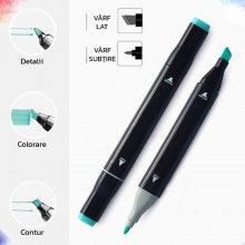Set 80 De Carioci Multicolor SIKS Cu 2 Capete, Marker Cu Cap Dublu, Cerneala Pe Baza De Alcool, Geanta Neagra Si Suport Din P... Set 80 De Carioci Multicolor SIKS Cu 2 Capete, Marker Cu Cap Dublu, Cerneala Pe Baza De Alcool, Geanta Neagra Si Suport Din P...