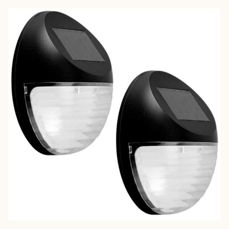 Set 2 Lampi Solare De Exterior SIKS, LED, Lumina Alb Rece, Acumulator 600 Mah, 11x11x4 cm, Alb Set 2 Lampi Solare De Exterior SIKS, LED, Lumina Alb Rece, Acumulator 600 Mah, 11x11x4 cm, Alb