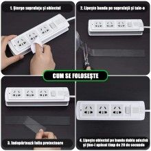 Banda EDAR, Dublu Adeziva, Reutilizare Dupa Spalare, Nu Deterioreaza Peretii, Non-Toxic, 3 cm x 3m, Grosime 0.5 mm