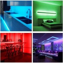 Kit Banda Led RGB EDAR, Joc De Lumini, Multicolora, SMD 5050, Intensitate Reglabila, Telecomanda Cu Functii Complete, Ilumina... Kit Banda Led RGB EDAR, Joc De Lumini, Multicolora, SMD 5050, Intensitate Reglabila, Telecomanda Cu Functii Complete, Ilumina...