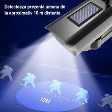 Camera Falsa SIKS Cu Panou Solar, Telecomanda Si Senzor De Miscare, 3 Moduri De Iluminare, Negru