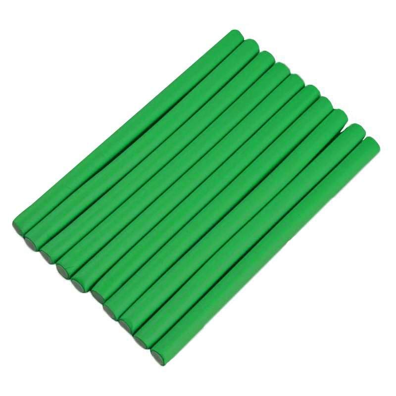 Set 10 Bigudiuri SIKS, Aplicare Pe Parul Umed/Uscat, Flexibile, Numarul 2 , Culoarea Verde Set 10 Bigudiuri SIKS, Aplicare Pe Parul Umed/Uscat, Flexibile, Numarul 2 , Culoarea Verde
