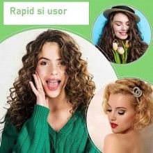 Set 10 Bigudiuri SIKS, Aplicare Pe Parul Umed/Uscat, Flexibile, Numarul 2 , Culoarea Verde Set 10 Bigudiuri SIKS, Aplicare Pe Parul Umed/Uscat, Flexibile, Numarul 2 , Culoarea Verde