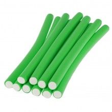 Set 10 Bigudiuri SIKS, Aplicare Pe Parul Umed/Uscat, Flexibile, Numarul 2 , Culoarea Verde Set 10 Bigudiuri SIKS, Aplicare Pe Parul Umed/Uscat, Flexibile, Numarul 2 , Culoarea Verde