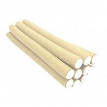 Set 10 Bigudiuri SIKS, Aplicare Pe Parul Umed/Uscat, Flexibile, Numarul 1, Culoarea Bej