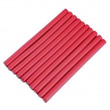 Set 10 Bigudiuri SIKS, Aplicare Pe Parul Umed/Uscat, Flexibile, Numarul 1, Culoarea Rosu