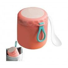 Caselora EDAR, Termoizolanta, Otel Inoxidabil, Pastreaza Mancarea Calda, Functie De Mini Termos, 430 Ml, Portocaliu