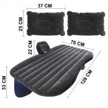 Saltea Auto Gonflabila SIKS Pentru Bancheta, 2 Perne Incluse Si Pompa, Negru Saltea Auto Gonflabila SIKS Pentru Bancheta, 2 Perne Incluse Si Pompa, Negru