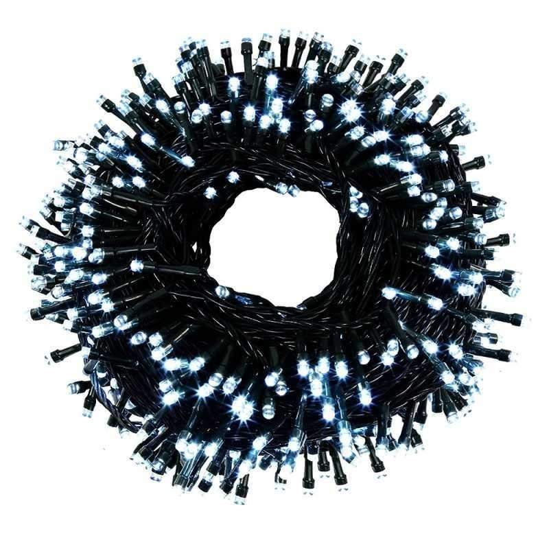 Instalatie De Craciun Liniara SIKS, 20 M, 300 LED-uri, Cu 8 jocuri de lumini, Pentru Exterior/Interior, Fir Negru, Alb Rece Instalatie De Craciun Liniara SIKS, 20 M, 300 LED-uri, Cu 8 jocuri de lumini, Pentru Exterior/Interior, Fir Negru, Alb Rece
