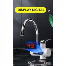 Robinet electric instant EDAR, Montare pe Chiuveta, Incalzire Rapida a Apei, Afisaj LCD al Temperaturii, Rotatie 360 Grade, Alb Robinet electric instant EDAR, Montare pe Chiuveta, Incalzire Rapida a Apei, Afisaj LCD al Temperaturii, Rotatie 360 Grade, Alb
