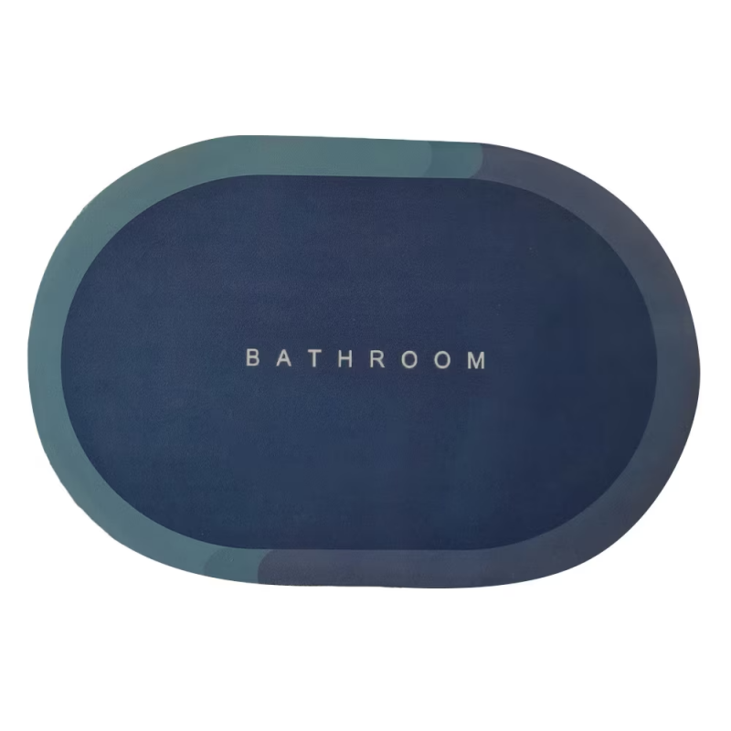 Covor De Baie EDAR, Cu Mesaj "Bathroom", Absorbant, Antiderapant, Material Moale, Curatoare Usoara, 57.5 x 40 cm, Bleumarin/A... Covor De Baie EDAR, Cu Mesaj "Bathroom", Absorbant, Antiderapant, Material Moale, Curatoare Usoara, 57.5 x 40 cm, Bleumarin/A...