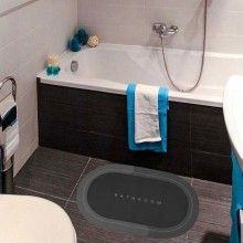 Covor de Baie Antiderapant SIKS, Model „Bathroom”, Oval, 78 x 48 cm Covor de Baie Antiderapant SIKS, Model „Bathroom”, Oval, 78 x 48 cm