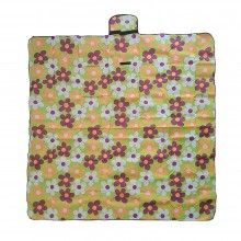 Patura Impermeabila SIKS, pentru Plaja si Camping, 150x145 cm, Model Verde cu Floricele Patura Impermeabila SIKS, pentru Plaja si Camping, 150x145 cm, Model Verde cu Floricele