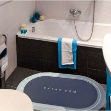 Covor De Baie EDAR, Cu Mesaj "Bathroom", Absorbant, Antiderapant, Material Moale, Curatoare Usoara, 86 x 57 cm, Albastru Covor De Baie EDAR, Cu Mesaj "Bathroom", Absorbant, Antiderapant, Material Moale, Curatoare Usoara, 86 x 57 cm, Albastru