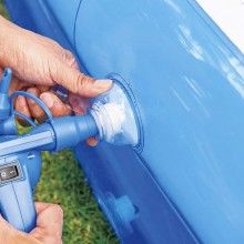 Piscina Gonflabila Dreptunghiulara SIKS Pentru Exterior, 200x150x50 Cm, Albastru/Alb