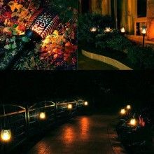 Lampa Solara LED EDAR, Model Torta, Pentru Curte/Gradina, Efect Flacara, Eficienta, IP65, 32 X 12.1 X 12.1 cm