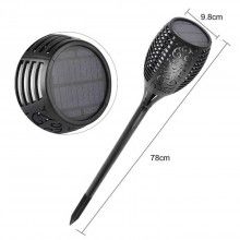 Lampa Solara LED EDAR, Model Torta, Pentru Curte/Gradina, Efect Flacara, Eficienta, IP65, 21.5 X 21.5 X 12.5 cm