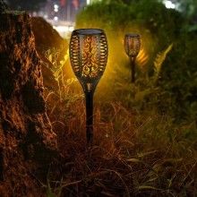 Lampa Solara LED EDAR, Model Torta, Pentru Curte/Gradina, Efect Flacara, Eficienta, IP65, 21.5 X 21.5 X 12.5 cm
