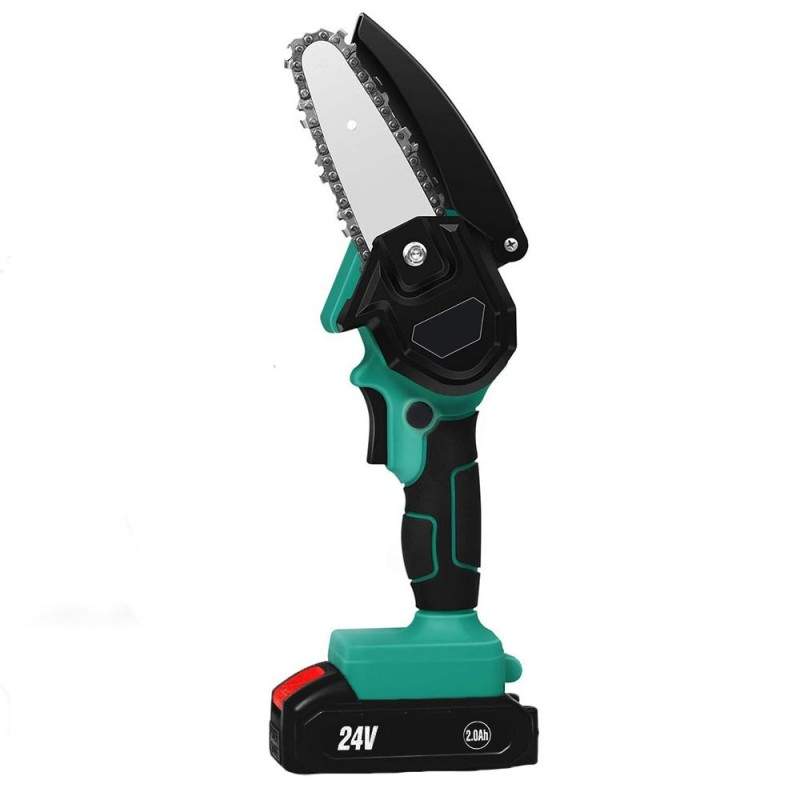 Mini Fierastrau SIKS Cu Lant Electric Portabil / Drujba 6 Inch, 24V, 1 Baterie, 2 Lanturi, 2000mAh, Verde Mini Fierastrau SIKS Cu Lant Electric Portabil / Drujba 6 Inch, 24V, 1 Baterie, 2 Lanturi, 2000mAh, Verde