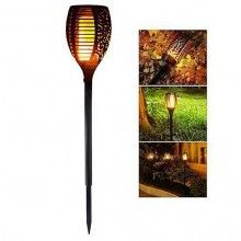 Lampa Solara Pentru Gradina SIKS, Torta Cu Efect De Flacara, 47 cm, Negru